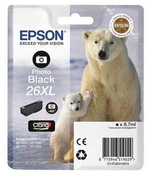 Epson T2631 (26XL) Negro Photo Tinta Original C13T26314012