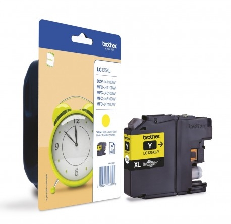 Brother LC125XL Amarillo Tinta Original LC125XLYBP