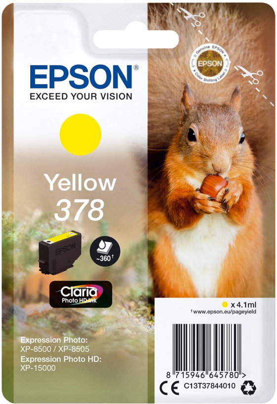 Epson 378 Amarillo Tinta Original C13T37844010