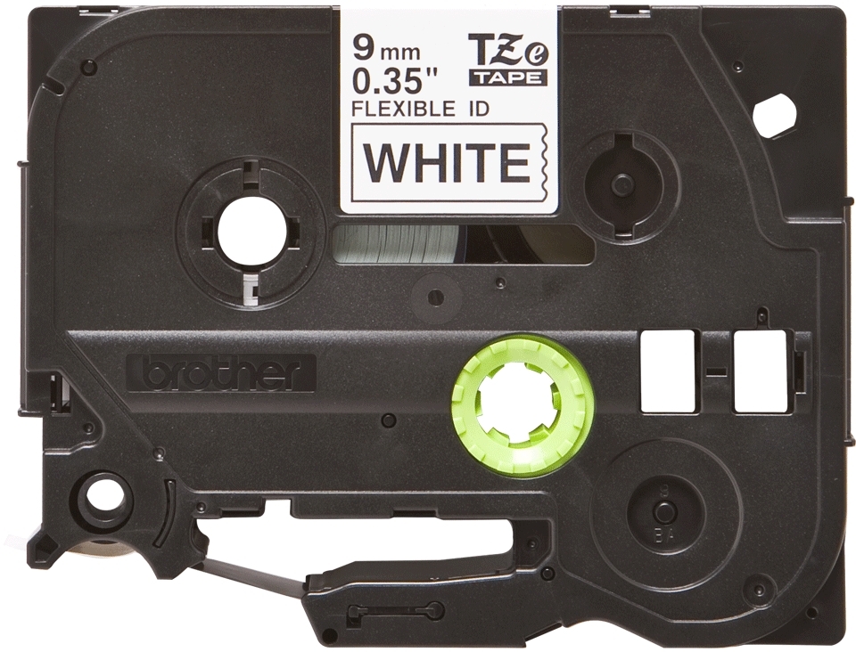 Brother TZeFX221 Cinta Laminada Flexible Original de Etiquetas Texto negro sobre fondo blanco Ancho 9mm x 8 metros