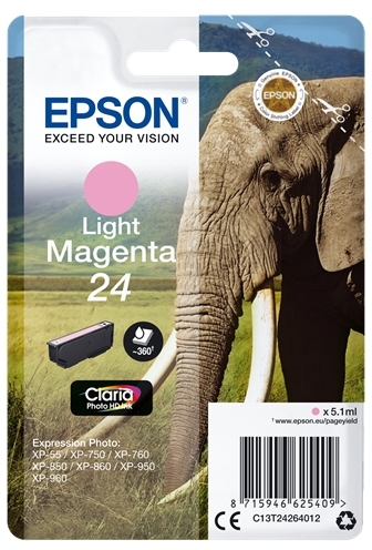 Epson T2426 (24) Magenta Light Tinta Original C13T24264012