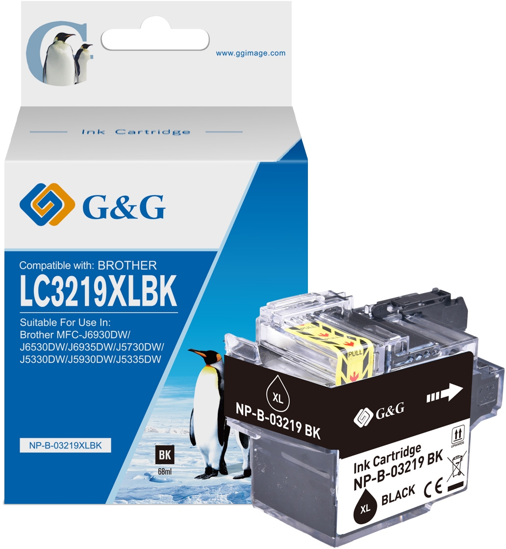 G&G Brother LC3219XL Negro Tinta Compatible LC3219XLBK