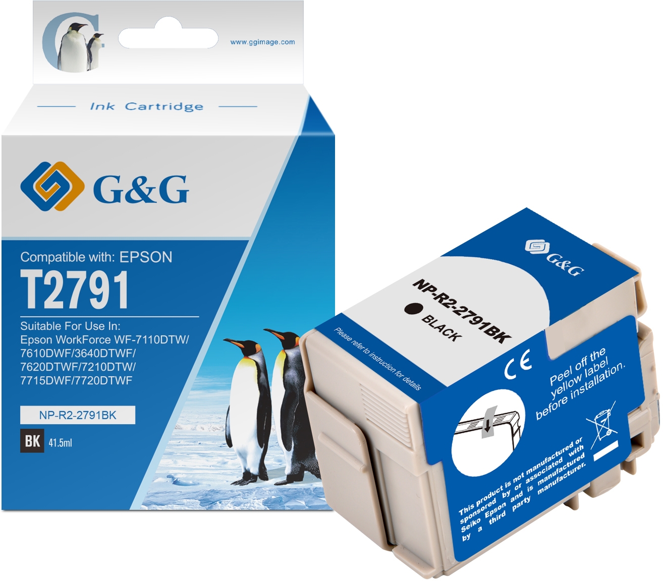 G&G Epson T2791 (27XXL) Negro Tinta Compatible C13T27914012