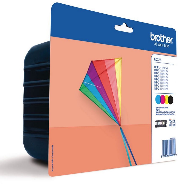 Brother LC223 Pack de 4 Cartuchos Originales LC223VALBP