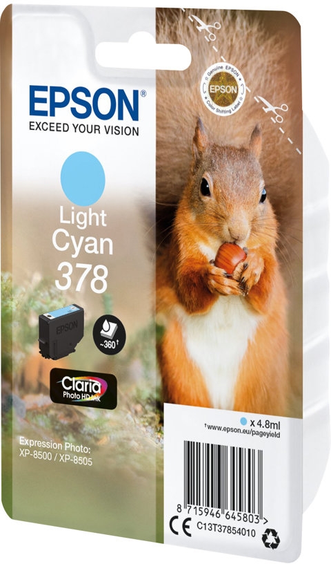 Epson 378 Cian Light Tinta Original C13T37854010
