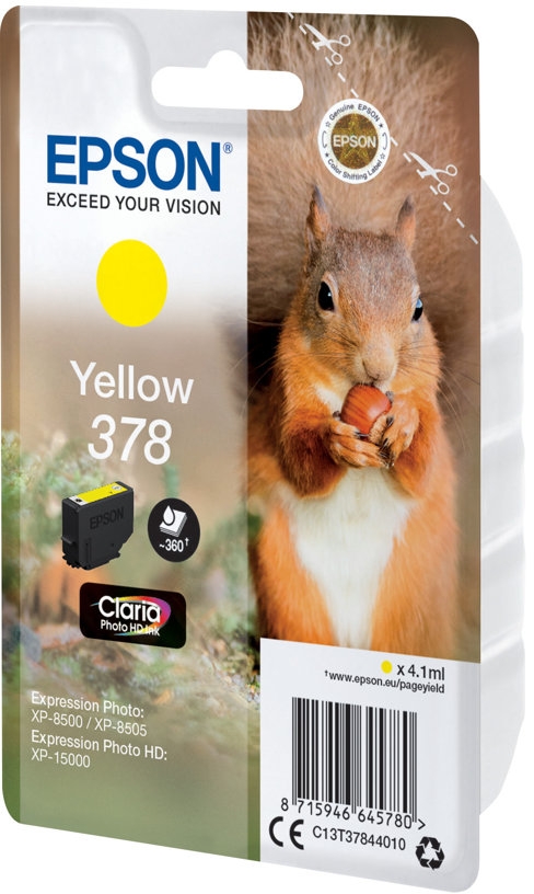 Epson 378 Amarillo Tinta Original C13T37844010