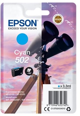Epson 502 Cian Tinta Original C13T02V24010