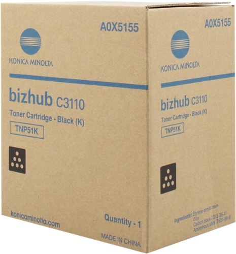 Konica Minolta TNP51 Negro Toner Original TNP51K A0X5155