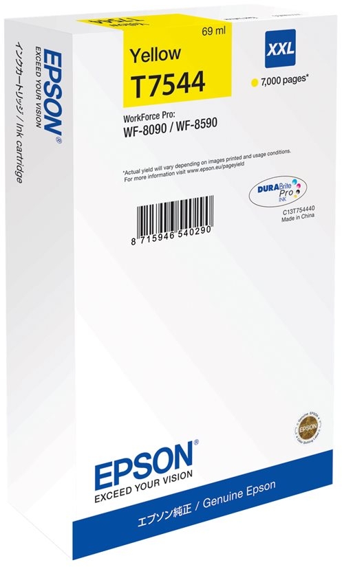 Epson T7544 Amarillo Tinta Original C13T754440