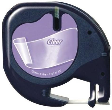 Cinta compatible Dymo LetraTag S0721530 Rotuladora negro / transparente 12mm x 4m