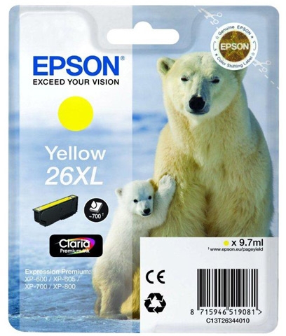 Epson T2634 (26XL) Amarillo Tinta Original C13T26344012