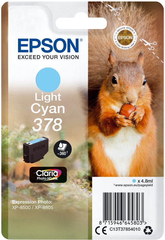 Epson 378 Cian Light Tinta Original C13T37854010