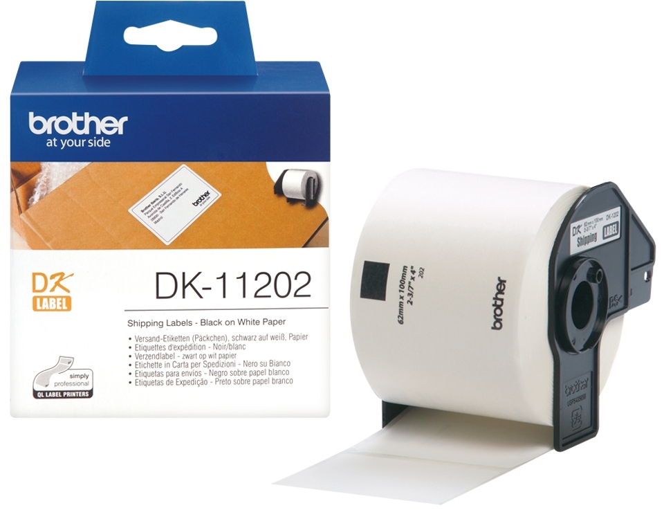 Brother DK11202 Etiquetas Originales Precortadas para Envios 62x100 mm 300 Etiquetas