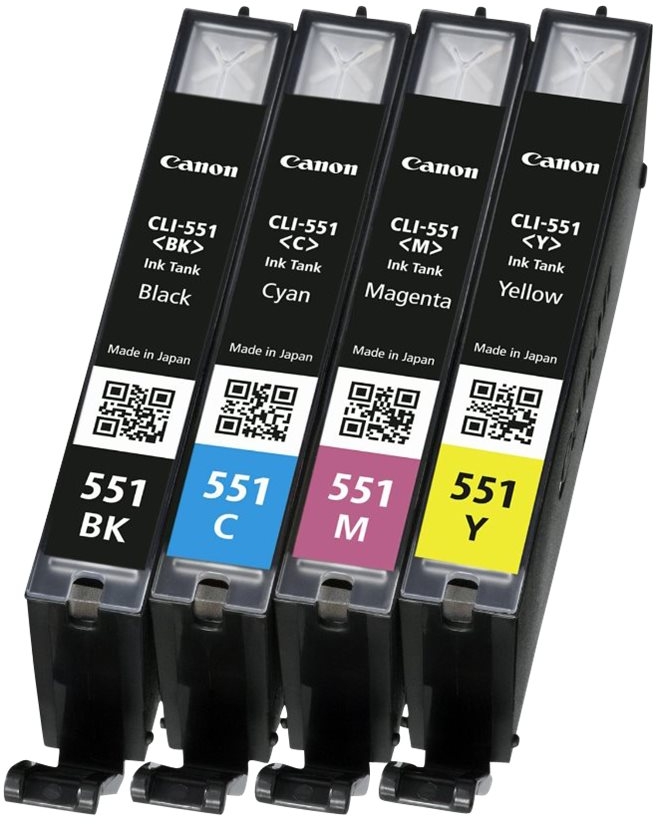 Pack de 4 Cartuchos Canon CLI-551 Originales 6509B009 CLI551