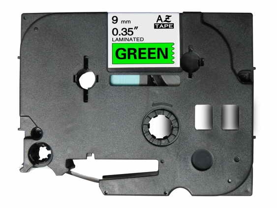 Brother TZe721 Cinta rotuladora Compatible de Etiquetas Texto negro sobre fondo verde Ancho 9mm x 8 metros