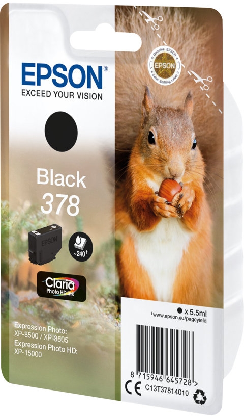 Epson 378 Negro Tinta Original C13T37814010