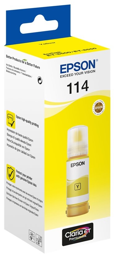 Epson 114 Amarillo Botella de Tinta Pigmentada Original C13T07B440