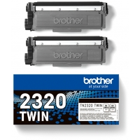 Brother TN2320 Negro Pack de 2 Cartuchos de Toner Originales TN2320TWIN