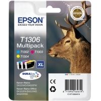 Epson T1306 Pack de 3 Cartuchos Originales Cian, Magenta, Amarillo C13T13064012