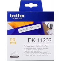 Brother DK11203 Etiquetas Originales Precortadas para Carpetas 17x87 mm 300 Etiquetas
