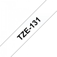 Brother TZe131 Cinta rotuladora Compatible de Etiquetas Texto negro sobre fondo transparente Ancho 12mm x 8 metros