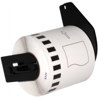 Etiquetas Compatibles Brother DK22113 62mm x 15,24m negro / fondo transparente