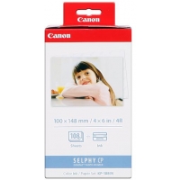 Canon KP-108IN Value Pack de Tinta Original 108 Hojas Papel Fotografico 100x148 mm 3115B001