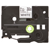 Brother TZeFX221 Cinta Laminada Flexible Original de Etiquetas Texto negro sobre fondo blanco Ancho 9mm x 8 metros