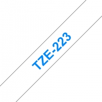 Brother TZe223 Cinta rotuladora Compatible de Etiquetas Texto azul sobre fondo blanco Ancho 9mm x 8 metros