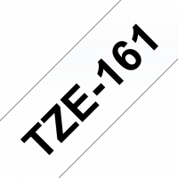 Brother TZe161 Cinta Laminada Original de Etiquetas Texto negro sobre fondo transparente Ancho 36mm x 8 metros