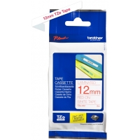 Brother TZe232 Cinta Laminada Original de Etiquetas Texto rojo sobre fondo blanco Ancho 12mm x 8 metros