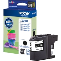 Brother LC221 Negro Tinta Original LC221BKBP