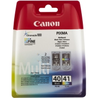 Canon PG-40 Negro + CL-41 Color Pack de 2 Cartuchos Originales 0615B043 0615B051 PG40 CL41