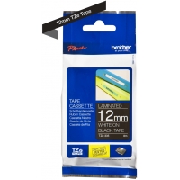 Brother TZe335 Cinta Laminada Original de Etiquetas Texto blanco sobre fondo negro Ancho 12mm x 8 metros