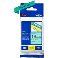 Brother TZe741 Cinta Laminada Original de Etiquetas Texto negro sobre fondo verde Ancho 18mm x 8 metros