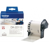 Brother DK22113 Etiquetas Originales 62mm x 15,24m Texto negro / transparente