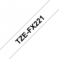 Brother TZeFX221 Cinta Laminada Flexible Original de Etiquetas Texto negro sobre fondo blanco Ancho 9mm x 8 metros