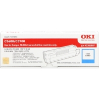 OKI C5600 C5700 Cian Toner Original 43381907