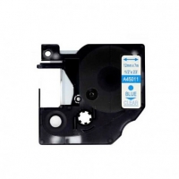 Cinta compatible Dymo D1 45011 Rotuladora azul / transparente 12mm x 7m S0720510
