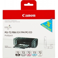 Canon PGI72 Pack de 5 Cartuchos Originales Negro Photo, Gris, Magenta Photo, Cian Photo, Optimizador 6403B007
