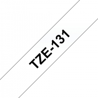 Brother TZe131 Cinta Laminada Original de Etiquetas Texto negro sobre fondo transparente Ancho 12mm x 8 metros