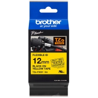 Brother TZeFX631 Cinta Laminada Flexible Original de Etiquetas Texto negro sobre fondo amarillo Ancho 12mm x 8 metros