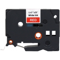 Brother TZe435 Cinta rotuladora Compatible de Etiquetas Texto blanco sobre fondo rojo Ancho 12mm x 8 metros