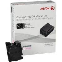 Xerox ColorQube 8870 8880 Negro Pack de 6 Cartuchos de Tinta Solida Originales 108R00957