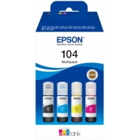 Epson 104 Pack de 4 Botellas de Tinta Originales C13T00P640