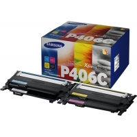 Samsung CLP360 CLX3305 Pack de 4 Cartuchos de Toner Originales CLT-P406C SU375A