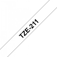Brother TZe211 Cinta rotuladora Compatible de Etiquetas Texto negro sobre fondo blanco Ancho 6mm x 8 metros