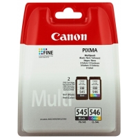 PACK Canon PG-545 Negro + CL-546 Color Originales 8287B006 (Blister con alarma) PG-545 CL-546