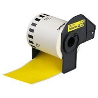 Etiquetas Compatibles Brother DK44605 Removibles 62mm x 30,48m negro / amarillo