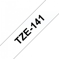 Brother TZe141 Cinta rotuladora Compatible de Etiquetas Texto negro sobre fondo transparente Ancho 18mm x 8 metros